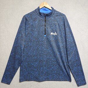 Sunday Swagger Pullover Men's Large Black Blue 1/4 Zip Orlando Magic NBA Casual